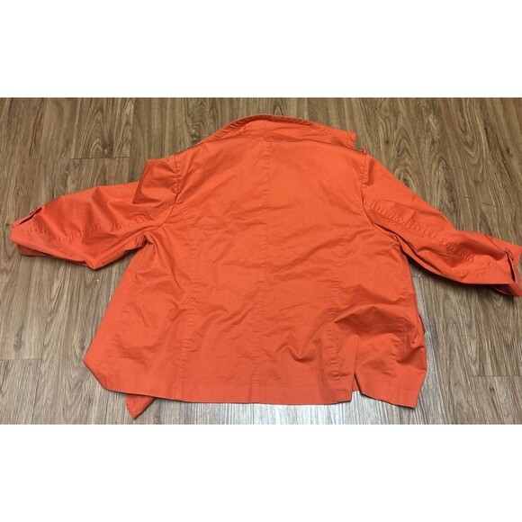 Talbots Stretch Blazer Jacket Sz 18W Orange Blazer Tailored Casual Business - Picture 4 of 7